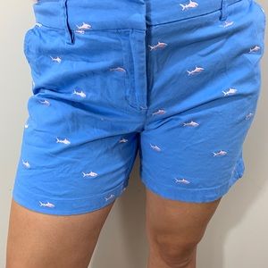 Blue shorts pearl pink sharks Shorts cute